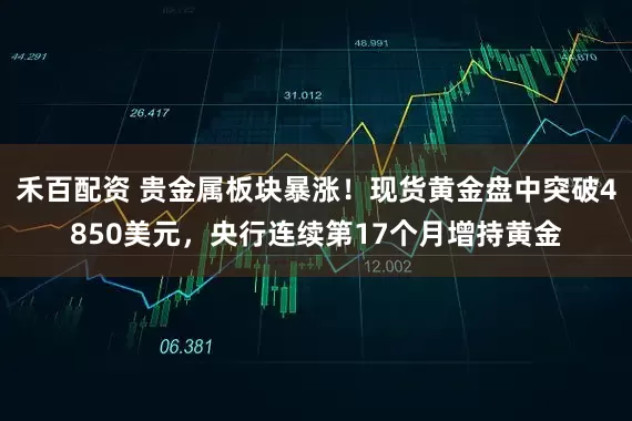 禾百配资 贵金属板块暴涨！现货黄金盘中突破4850美元，央行连续第17个月增持黄金